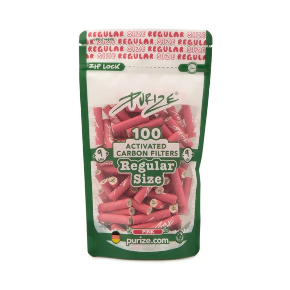PURIZE Aktivkohlefilter Regular Size 9mm - verschiedene Farben (100 Stück) PURIZE